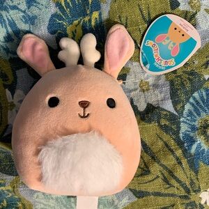 Squishmallows Andrew Deer Plush - Pink and Cream